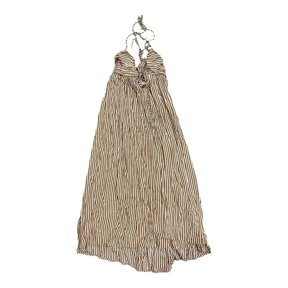 Amuse Society Brown Striped Woven Fern Midi Dress L - Picture 3 of 7